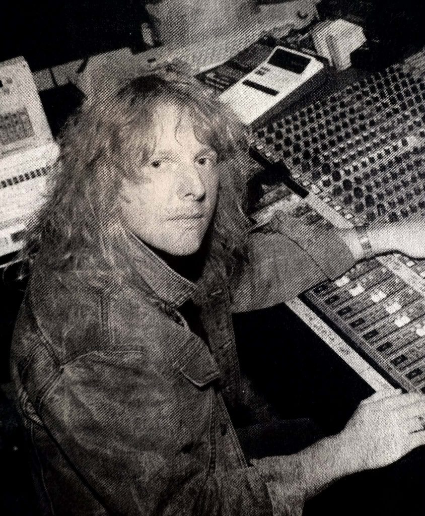 Drew Townson in the studio, Newbury Sound, Boston, 1990